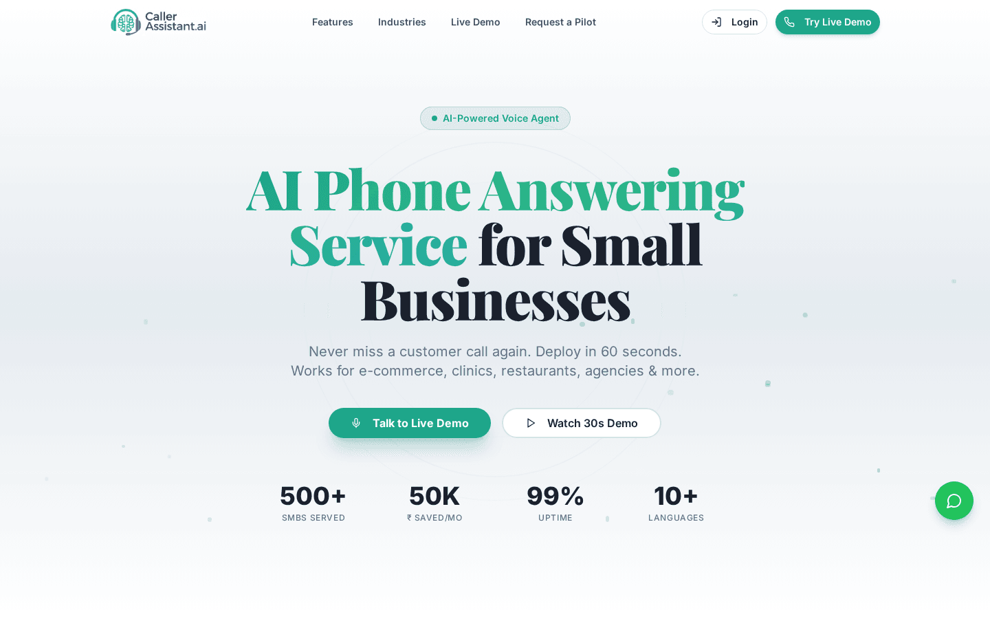 CallerAssistant.ai website